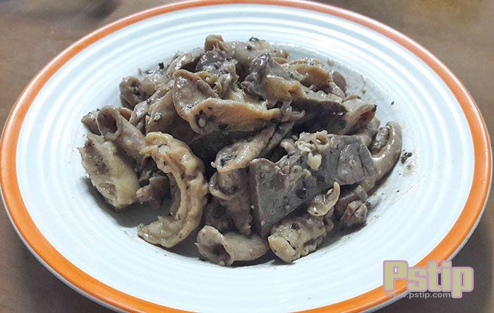 เครื่องในหมูผัดพริกไทยดำ อาหารภาคใต้