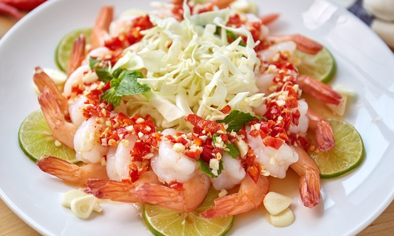 กุ้งมะนาว อาหารจานเดียว