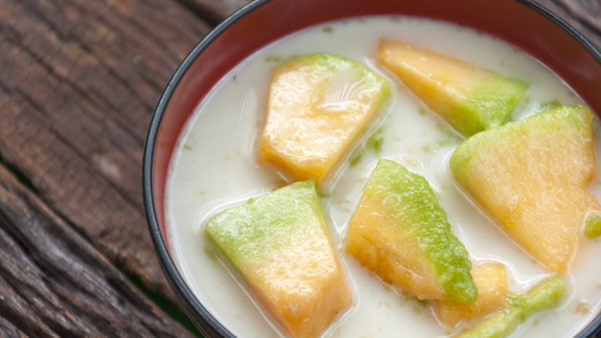 แตงไทยน้ำกะทิ ขนมไทย