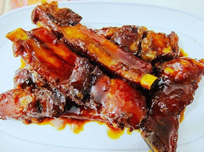 ซี่โครงหมูอบน้ำผึ้ง อาหารภาคกลาง