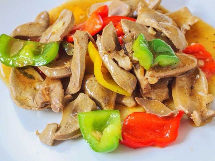 ตับผัดพริกหวาน อาหารภาคกลาง
