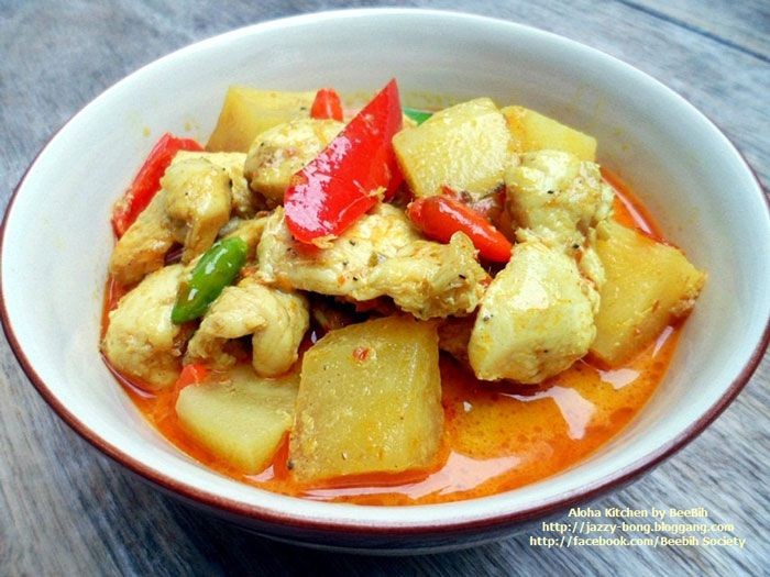 แกงคั่วไก่ใส่ฟัก อาหารภาคกลาง