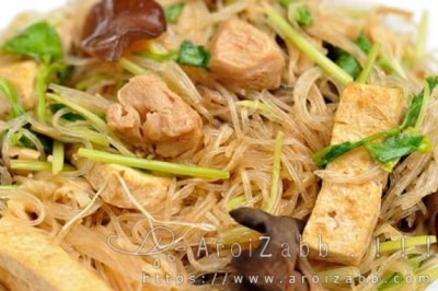 วุ้นเส้นผัดเต้าหู้ยี้เจ อาหารเจ