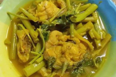 แกงส้มปลาดุกกับผักบุ้ง อาหารภาคใต้