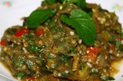 ตำมะเขือยาว (ดั้งเดิม) อาหารภาคเหนือ