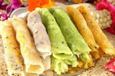 ทองม้วนสด สูตรชาววัง ขนมไทย