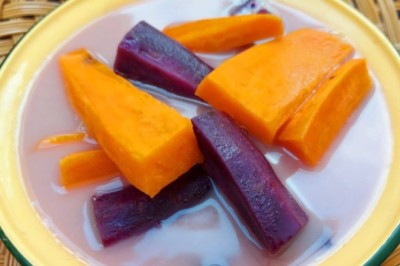 แกงบวดมัน มันเทศ ขนมไทย