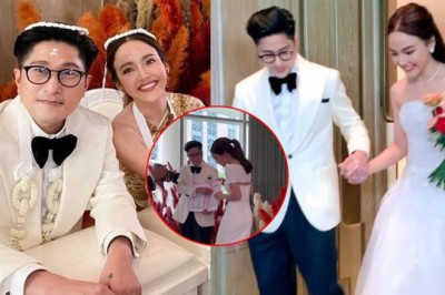 จอย ชลธิชา ควงแขนแฟนหนุ่ม เข้าประตูวิวาห์ พร้อมจดทะเบียนสมรส