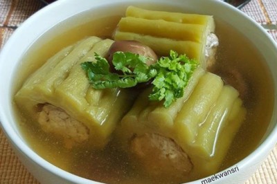 แกงจืดมะระยัดไส้ไก่สับ อาหารภาคกลาง