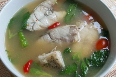 ต้มยำปลากระพง อาหารภาคกลาง