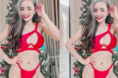 เห็นแล้วใจหวิว! “นิวนิว เอวเด้ง” นุ่งทูพีซสีแดง อวดหุ่นแซ่บระเบิดรับตรุษจีน