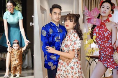 รวมเหล่าดาราสวย-หล่อ แต่งชุดสุดปัง ต้อนรับความเฮง เทศกาลตรุษจีน 2565