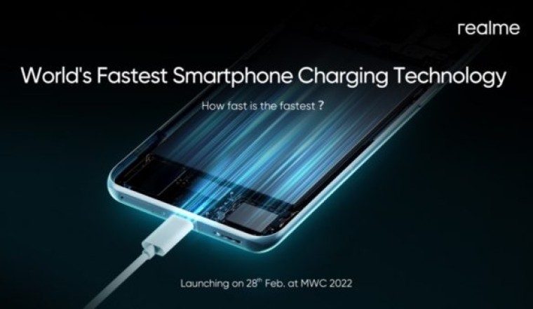 Realme เตรียมเผยสมาร์ตโฟนที่ชาร์จเร็วสุดในโลกปลายเดือนนี้