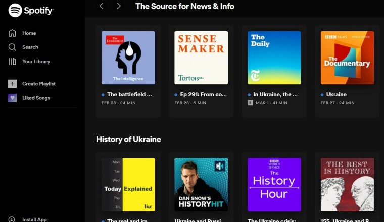 Spotify ปิดสำนักงานในรัสเซีย ถอดช่องสื่อรัสเซียออก, Netflix หยุดทำโปรเจคต์ในรัสเซีย