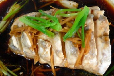 ปลากะพงนึ่งซีอิ๊ว อาหารจานเดียว