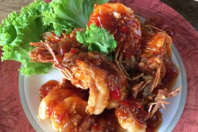 กุ้งสามรส อาหารจานเดียว
