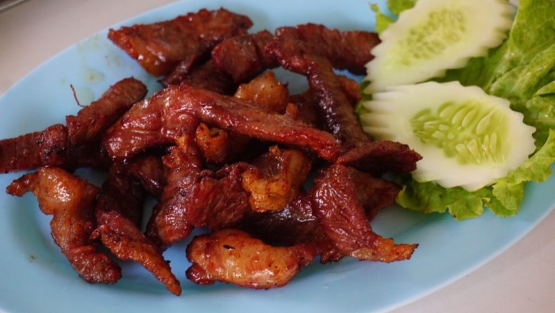 วิธีการทอดเนื้อเค็มให้อร่อย