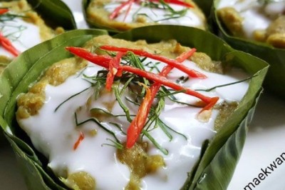 ห่อหมกปลากราย อาหารจานเดียว