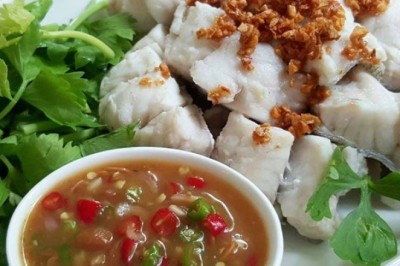 ปลาเก๋าลวกจิ้ม อาหารจานเดียว