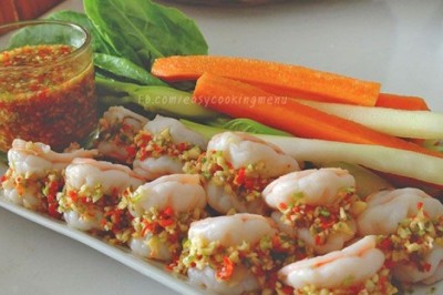 กุ้งมะนาวเปรี้ยวแซบ อาหารจานเดียว