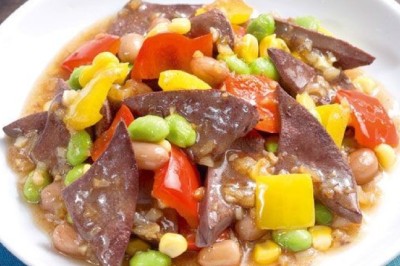 ผัดตับหมู อาหารจานเดียว