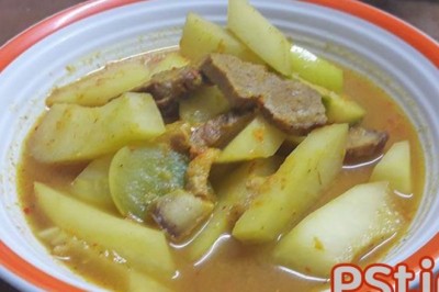 แกงส้มหมูย่างกับมะละกอดิบ อาหารภาคใต้