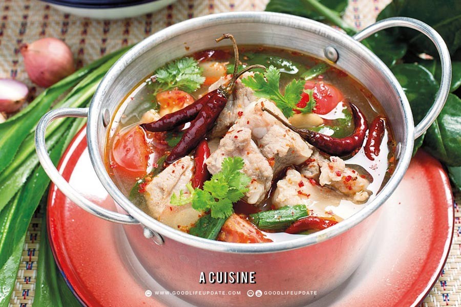 ต้มแซบกระดูกหมูอ่อน (ประยุกต์) อาหารภาคอีสาน