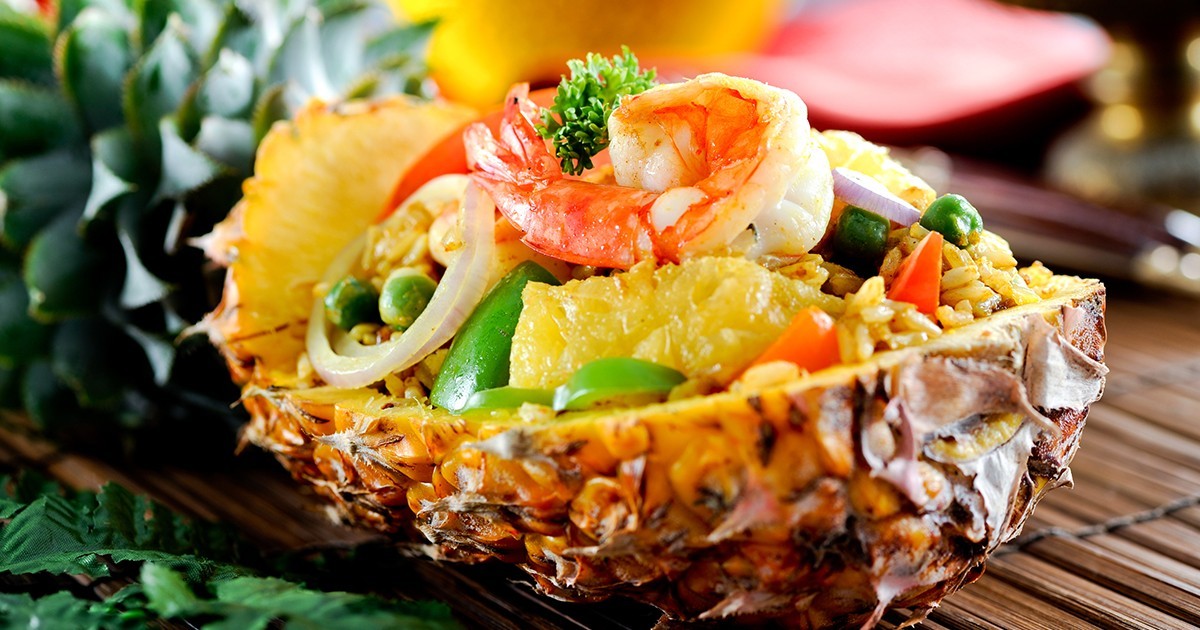 ข้าวผัดสับปะรด อาหารภาคกลาง