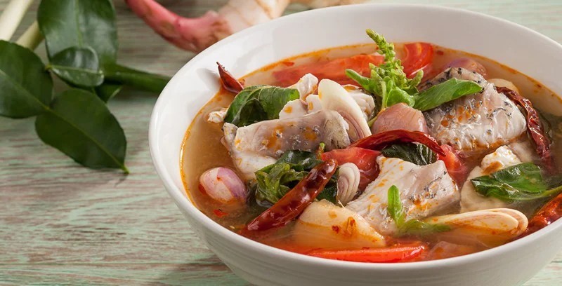 ต้มยำปลากะพง อาหารภาคกลาง