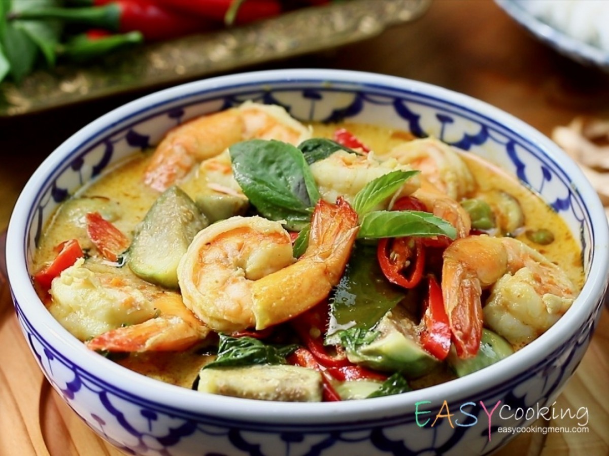 แกงเขียวหวานกุ้ง อาหารภาคกลาง