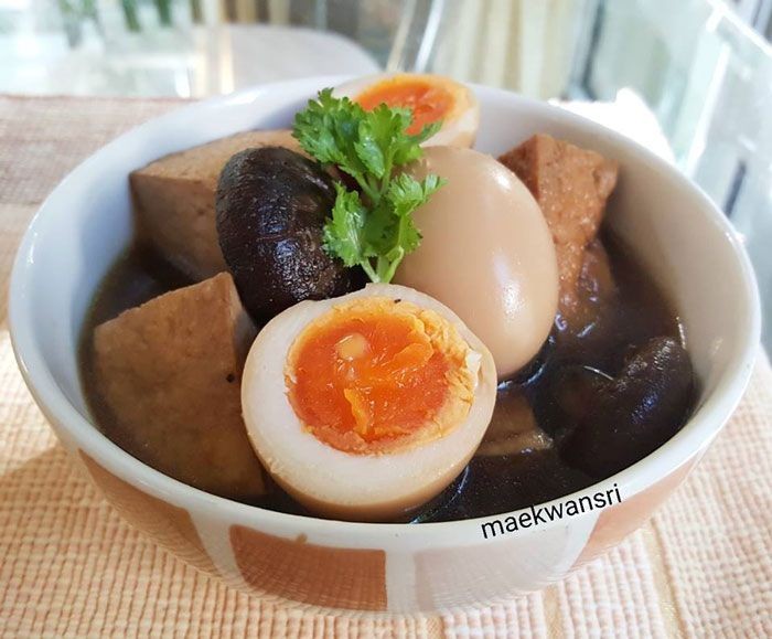 ไข่พะโล้ สูตรนี้ไม่ใส่เนื้อ อาหารภาคกลาง