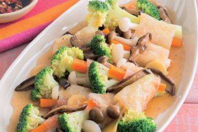 เยื่อไผ่น้ำแดงเจ อาหารเจ