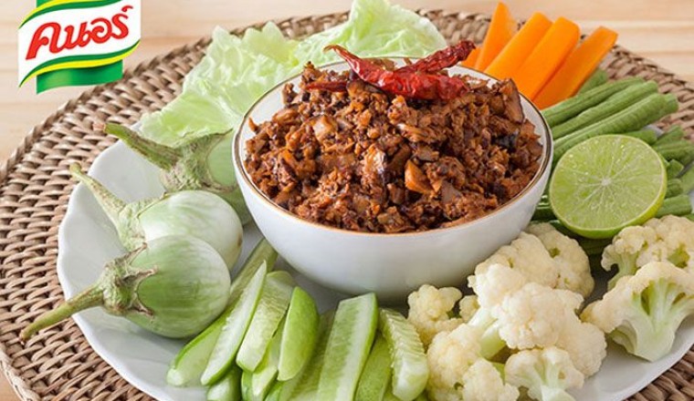 น้ำพริกเห็ดเจ อาหารเจ