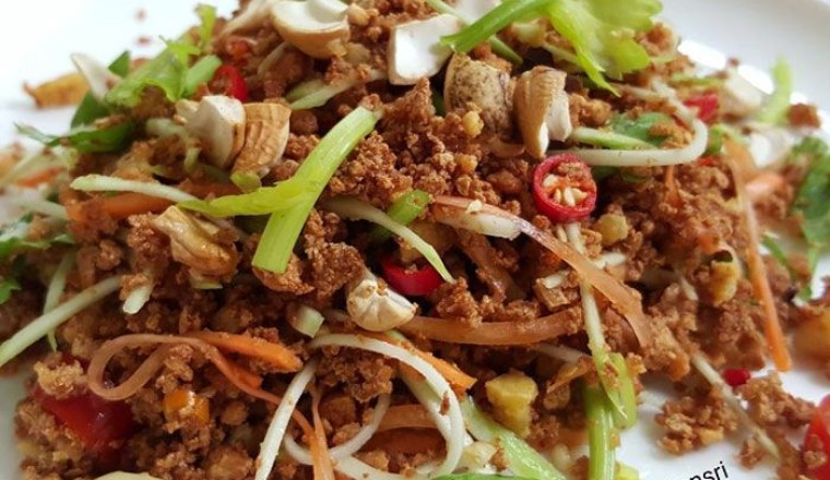 ยำเต้าหู้ฟู อาหารเจ