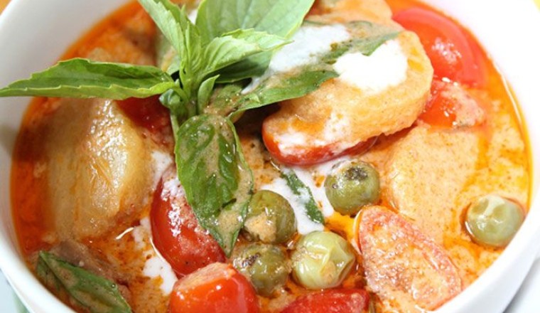 แกงเผ็ดเป็ดย่างเจ อาหารเจ