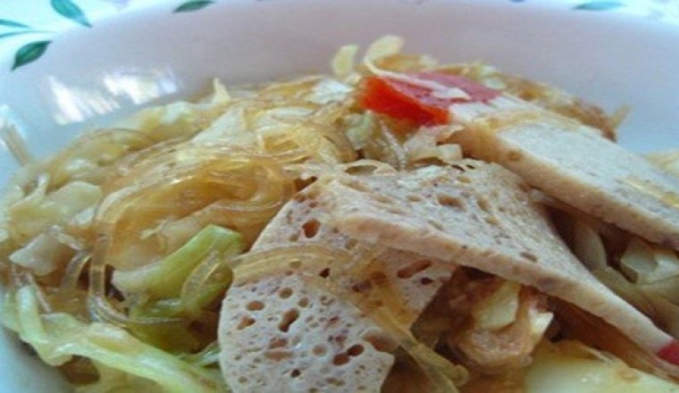 เต้าหู้หวานผัดวุ้นเส้นเจ อาหารเจ