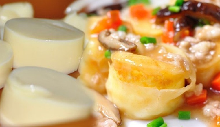 เต้าหู้ขาวอ่อนน้ำแดงเจ อาหารเจ