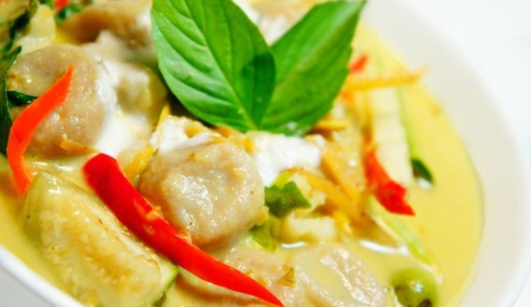 แกงเขียวหวาน ( เจ ) อาหารเจ