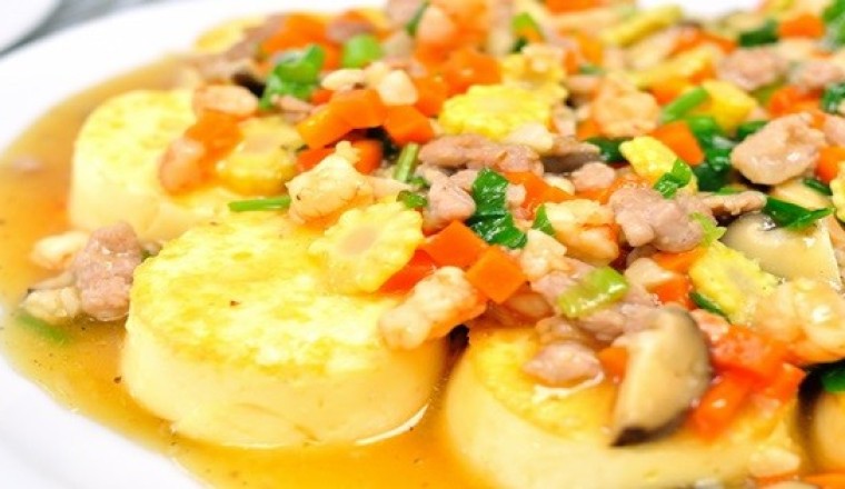 เต้าหู้ทรงเครื่อง ( เจ ) อาหารเจ