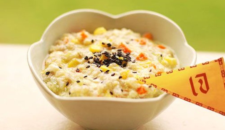 ข้าวต้มฟองเต้าหู้ เผือก มันเทศ อาหารเจ