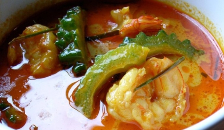 แกงคั่วกุ้งใส่มะระ อาหารภาคใต้