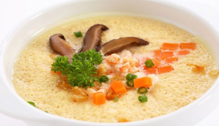 ไข่ตุ๋นกุ้งส้ม (สากล) อาหารภาคใต้