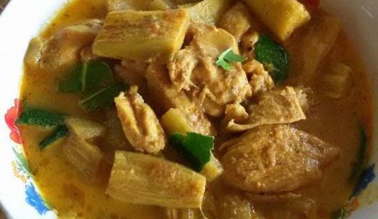 แกงไก่กับอ้อดิบ อาหารภาคใต้