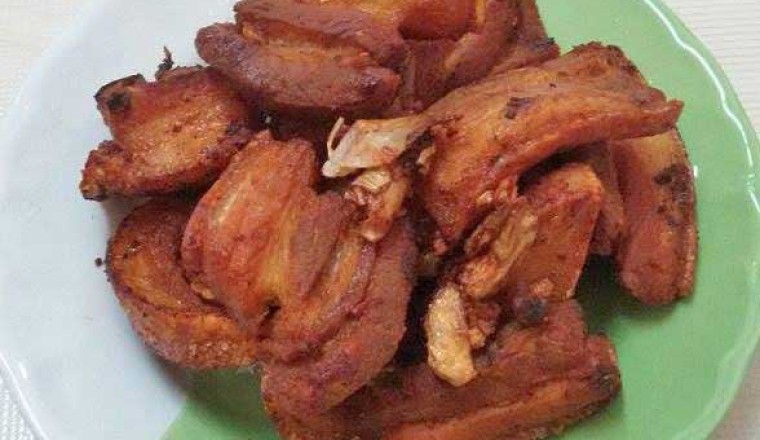 หมูสามชั้นทอด อาหารภาคใต้