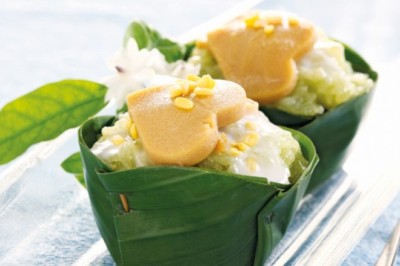 ข้าวเหนียวมูนหน้าสังขยา ขนมไทย