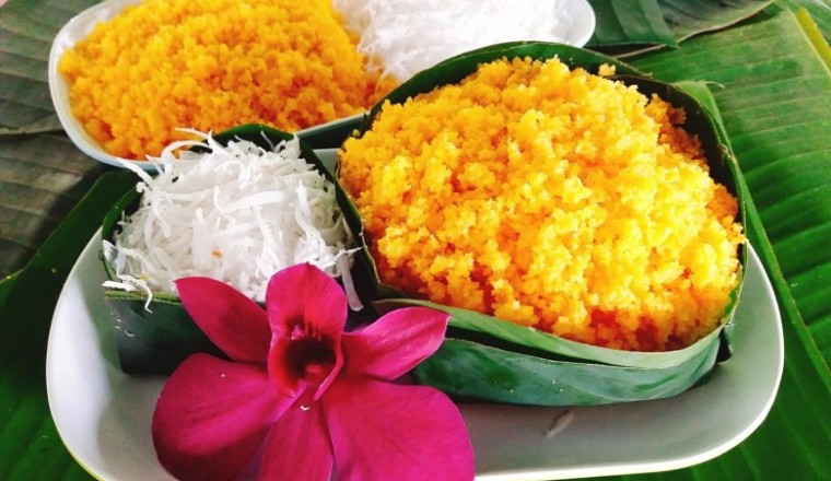 ขนมขี้หนู (ขนมทราย ขนมละอองฟ้า) ขนมไทย