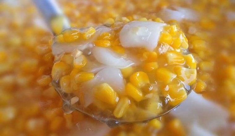 สาคูเปียกข้าวโพดมะพร้าวอ่อน ขนมไทย