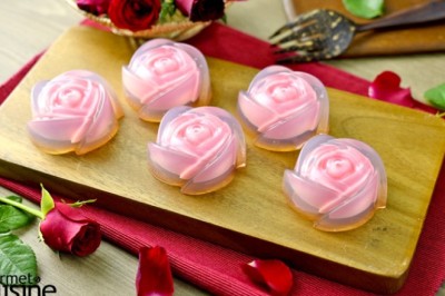 วุ้นกุหลาบแก้วแฟนซี ขนมไทย