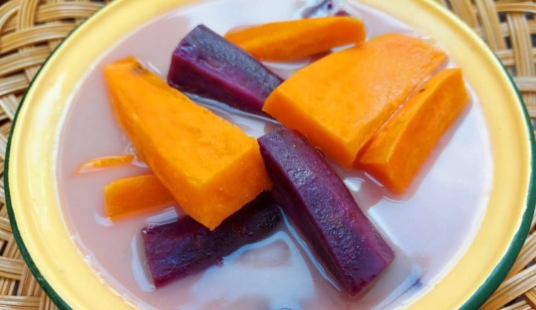 แกงบวดมัน มันเทศ ขนมไทย