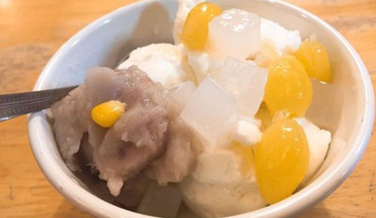 ไอศกรีมกะทิกับเต้าทึง ไอศกรีม